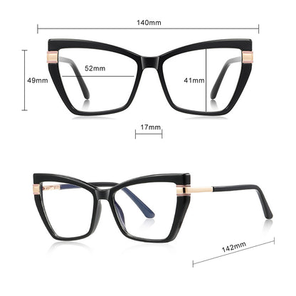 Damen Computerbrille Techsuit 2269, Anti-Blue Light, Schwarz