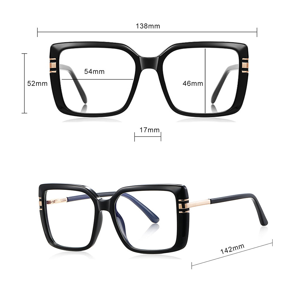 Damen Computerbrille Techsuit 2270, Anti-Blue Light, Schwarz