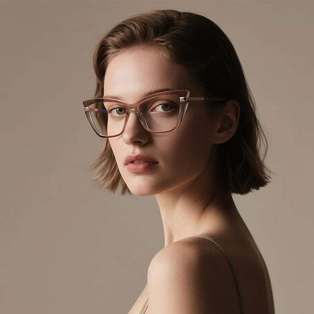 Damen Computerbrille Techsuit 2271, Anti-Blue Light, Hellbraun