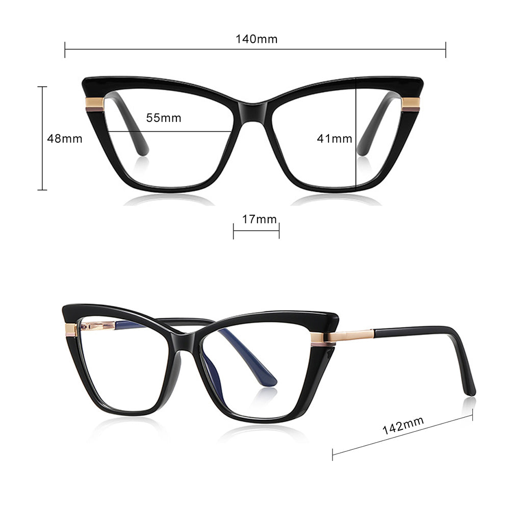 Damen Computerbrille Techsuit 2271, Anti-Blue Light, Hellbraun