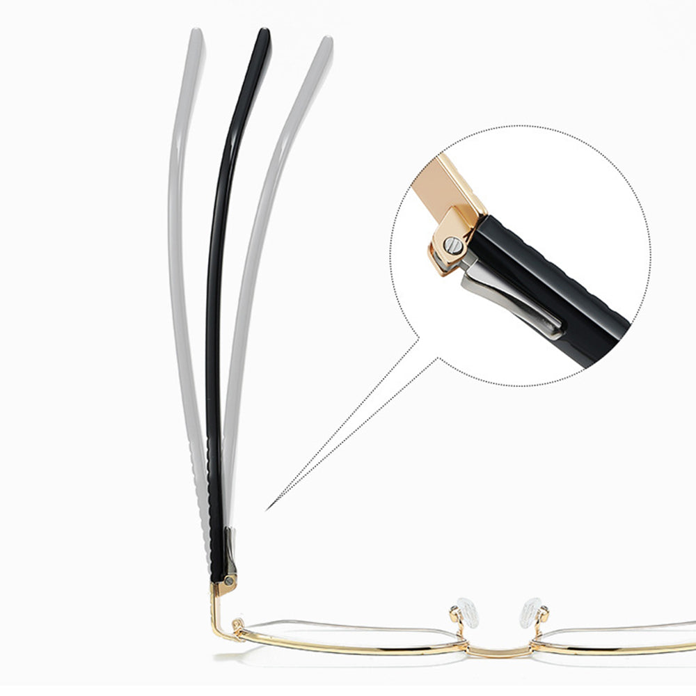 Damen Computerbrille Techsuit 3161, Anti-Blue Light, Schwarz Gold