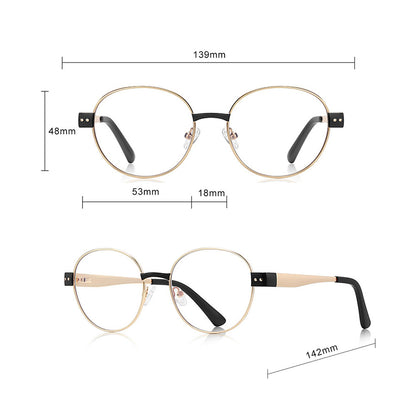 Techsuit 3175 Women's Computer Glasses, Anti-Blue Light, Gold Print