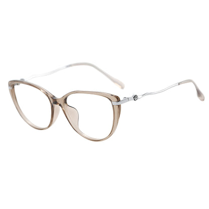Damen Computerbrille Techsuit 86162, Anti-Blue Light, Silber Beige