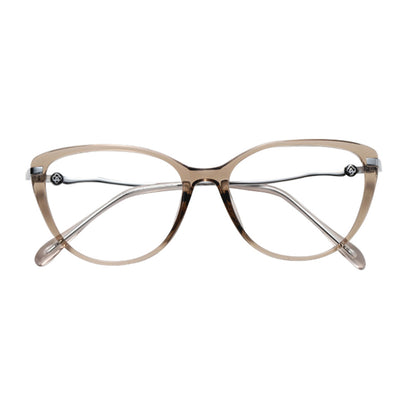 Damen Computerbrille Techsuit 86162, Anti-Blue Light, Silber Beige