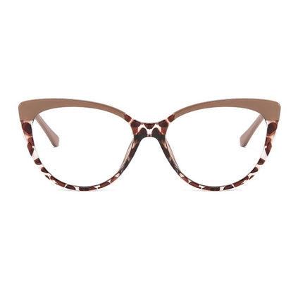 Damen-Computerglas Techsuit F5018-C42, Anti-Blaues Licht, Creme Braun