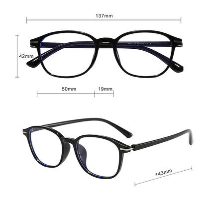 Unisex Computerbrille Techsuit 6635, Anti-Blau-Licht, Schwarz