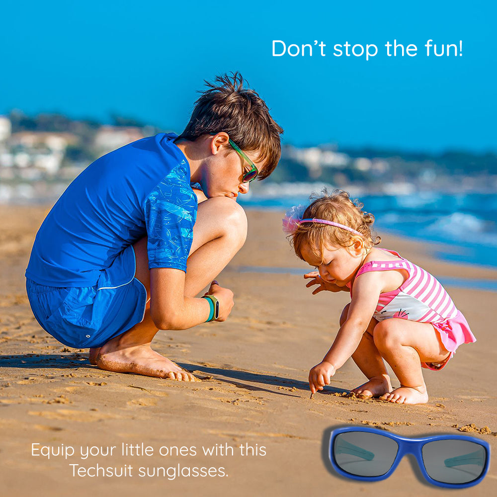 Sport-Sonnenbrille für Kinder Techsuit 800-C29, polarisiert, blau