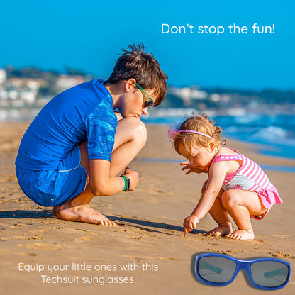 Sport-Sonnenbrille für Kinder Techsuit 800-C29, polarisiert, blau