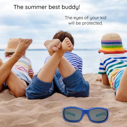 Sport-Sonnenbrille für Kinder Techsuit 800-C29, polarisiert, blau