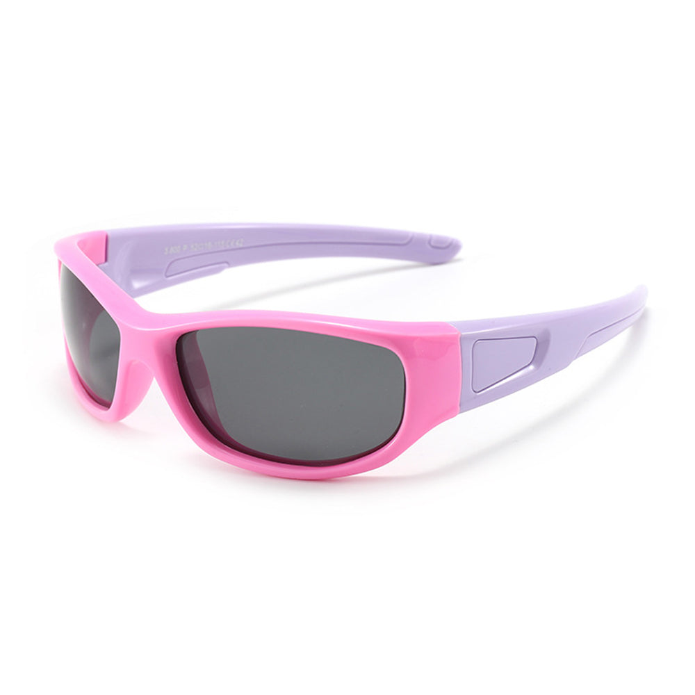 Sport-Sonnenbrille für Kinder Techsuit 800-C42, polarisiert, rosa lila