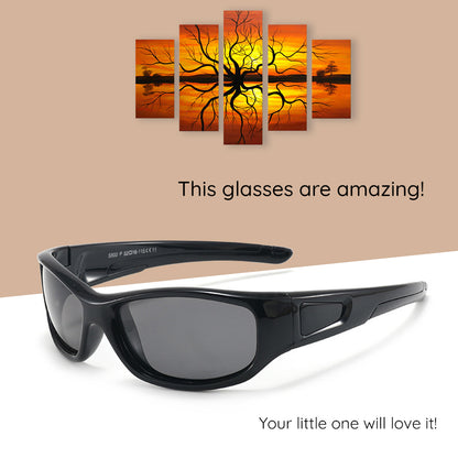 Sport-Sonnenbrille für Kinder Techsuit 800-C42, polarisiert, rosa lila