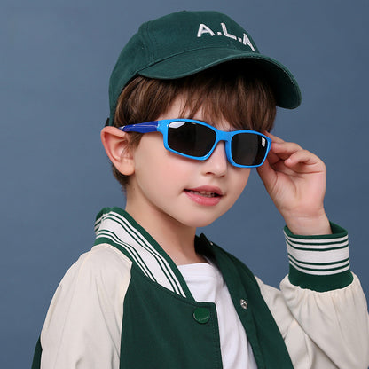 Sport-Sonnenbrille für Kinder Techsuit 8202-C30, polarisiert, rot-rosa