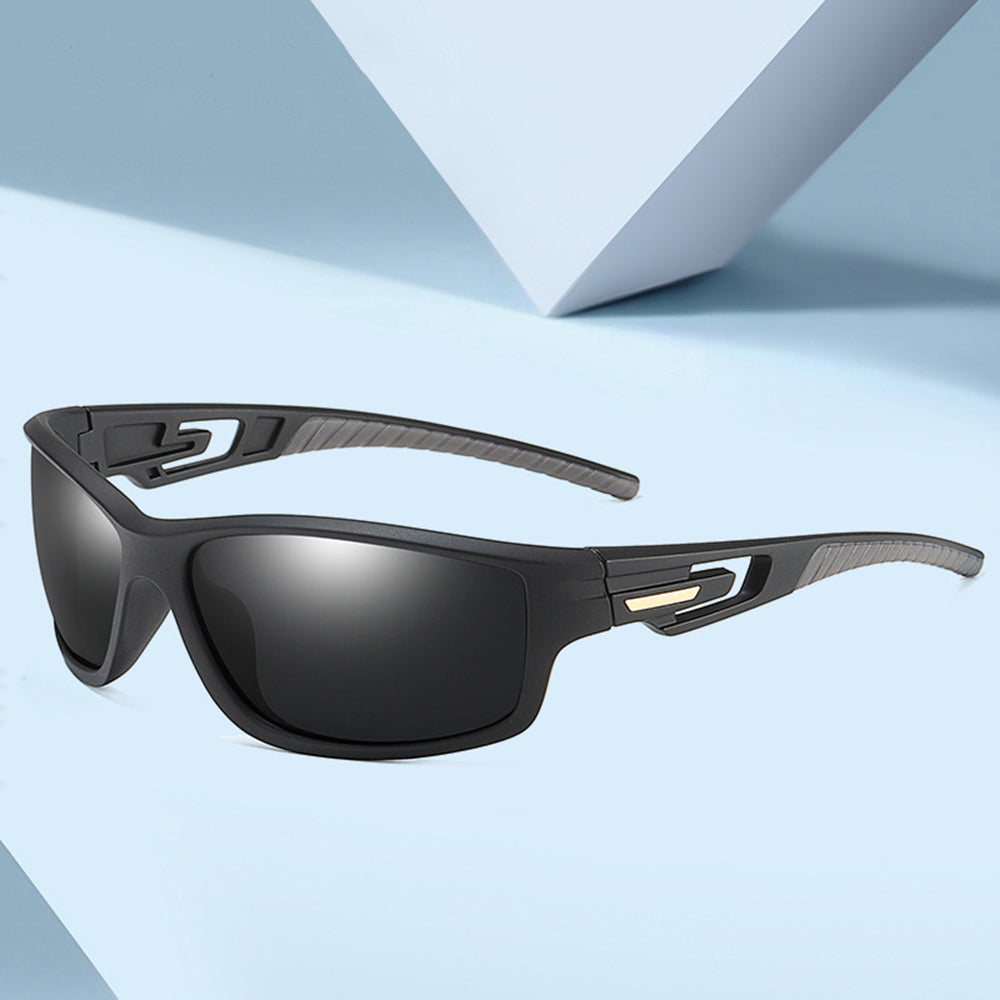 Unisex Fahrradbrille Techsuit 201910, polarisiert, schwarz-gelb