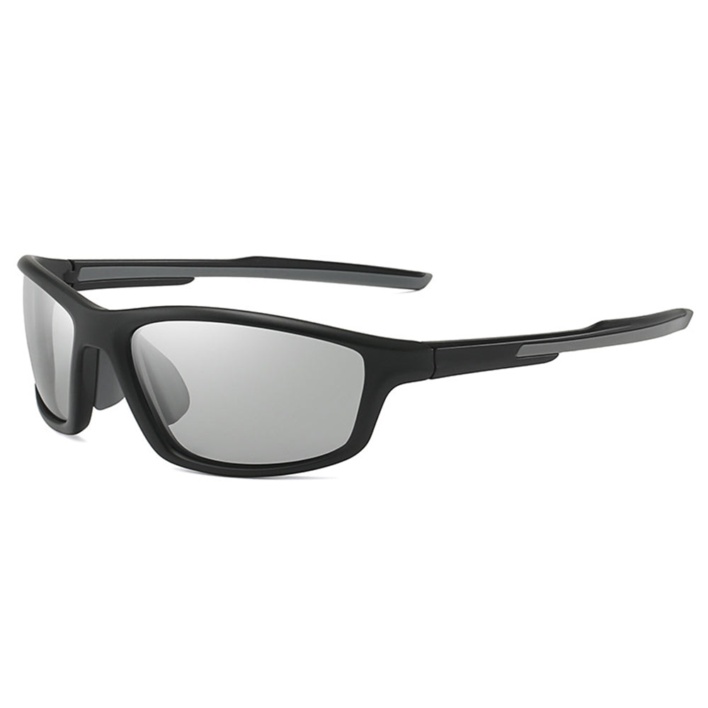 Unisex Fahrradbrille Techsuit 3047, UV-Schutz, Schwarz Transparent