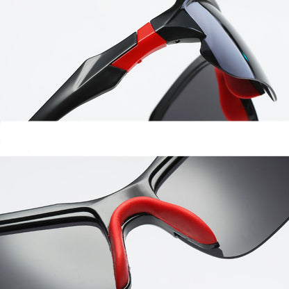 Unisex Fahrradbrille Techsuit 9301, UV-Schutz, Schwarz Lila