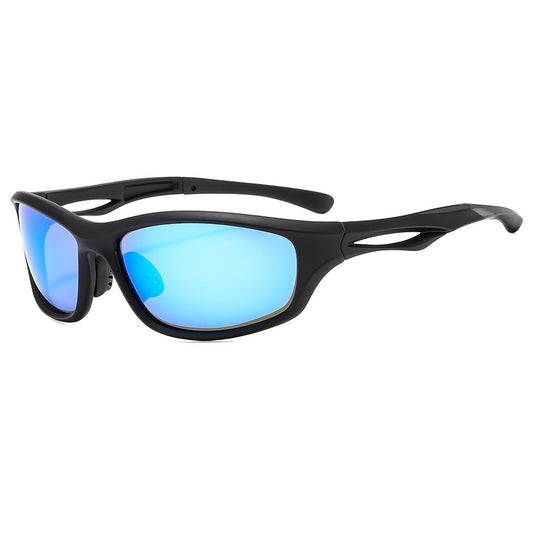 Unisex Fahrradbrille Techsuit 9309, polarisiert, schwarz blau