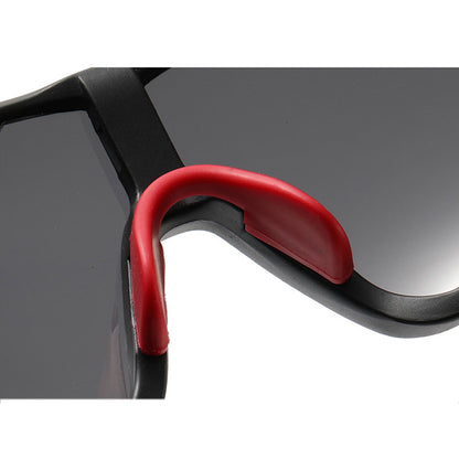 Unisex Techsuit 9330 Fahrradbrille, Schwarz Rot Orange