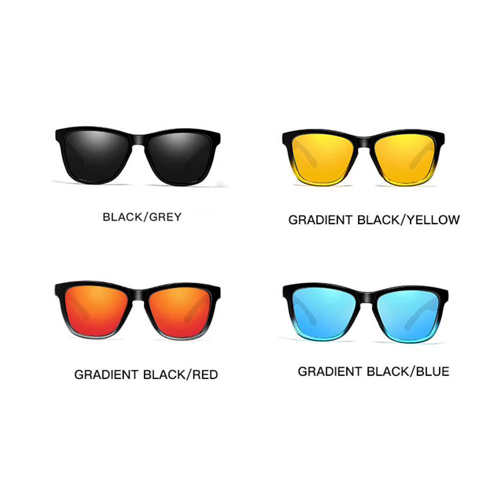 Herren-Sonnenbrille Techsuit 0717, polarisiert, UV-Schutz, Schwarz Rot