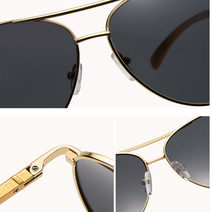 Herren-Sonnenbrille Techsuit 2150, polarisiert, UV-Schutz, gold-grau