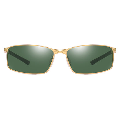 Herren-Sonnenbrille Techsuit 559, polarisiert, UV-Schutz, goldgrün