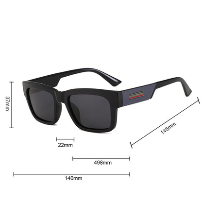 Herren-Sonnenbrille Techsuit 8491, polarisiert, UV-Schutz, matt schwarz-grau