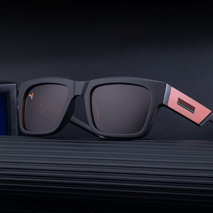 Herren-Sonnenbrille Techsuit 8491, polarisiert, UV-Schutz, matt schwarz-grau