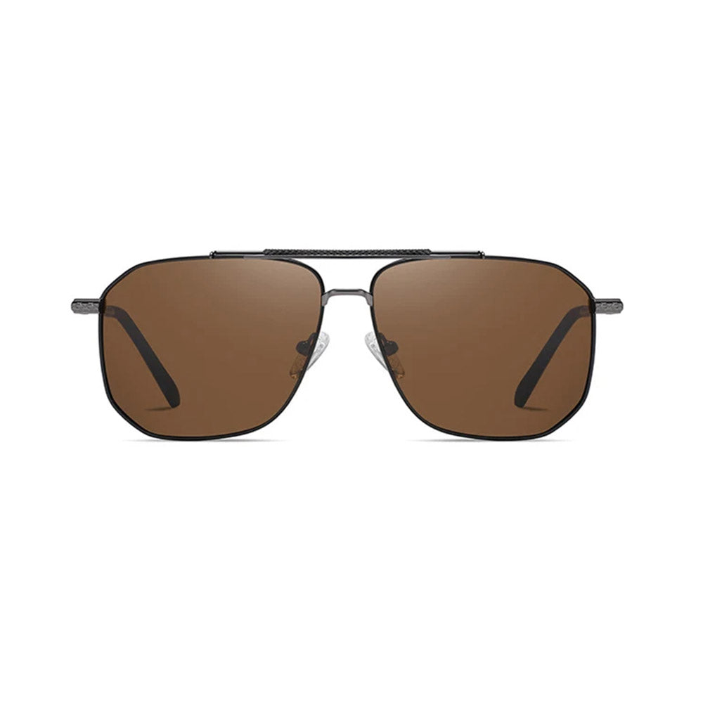 Herren-Sonnenbrille Techsuit 8538, polarisiert, UV-Schutz, Grau Braun