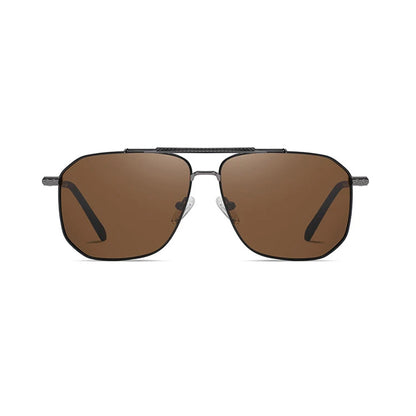 Herren-Sonnenbrille Techsuit 8538, polarisiert, UV-Schutz, Grau Braun