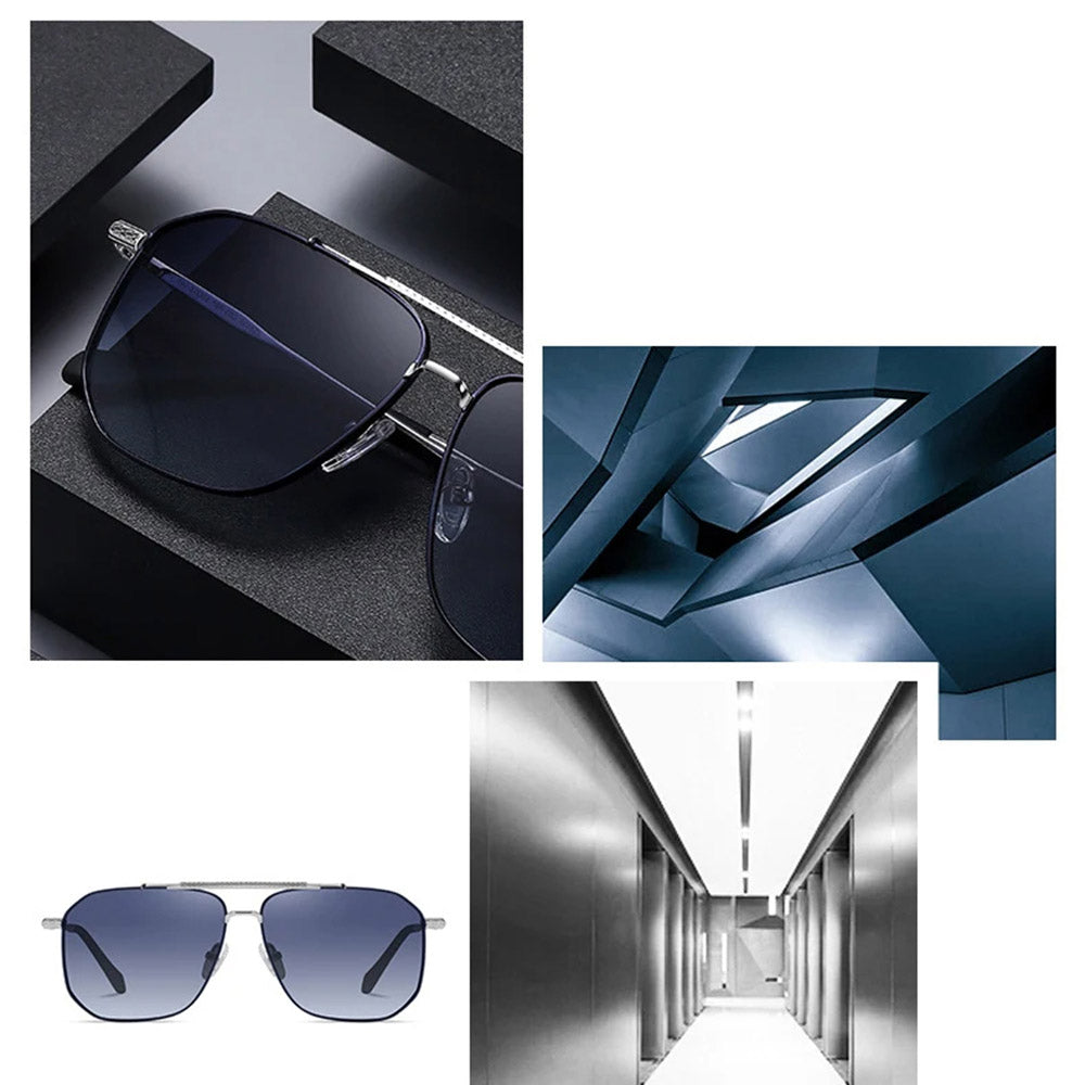 Herren-Sonnenbrille Techsuit 8538, polarisiert, UV-Schutz, Grau Braun