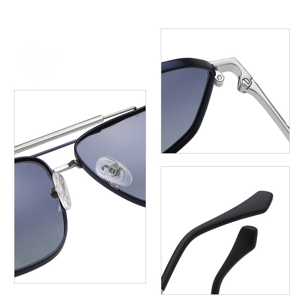 Herren-Sonnenbrille Techsuit 8538, polarisiert, UV-Schutz, Grau Braun