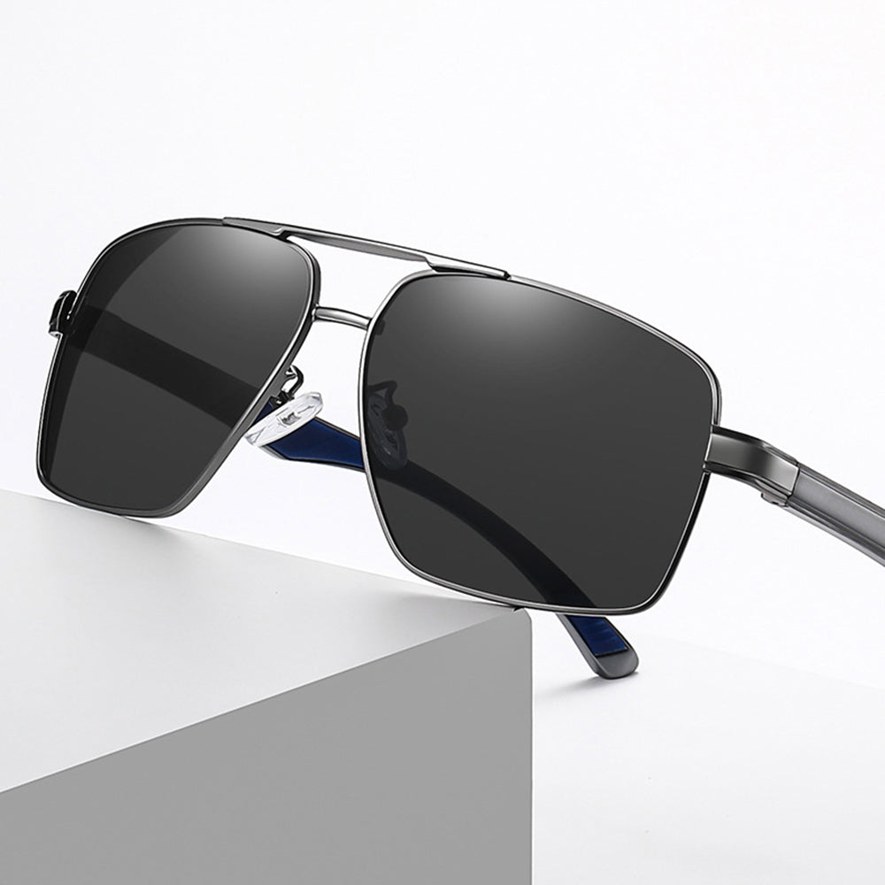 Herren-Sonnenbrille Techsuit LM001, polarisiert, UV-Schutz, Grau Verlauf