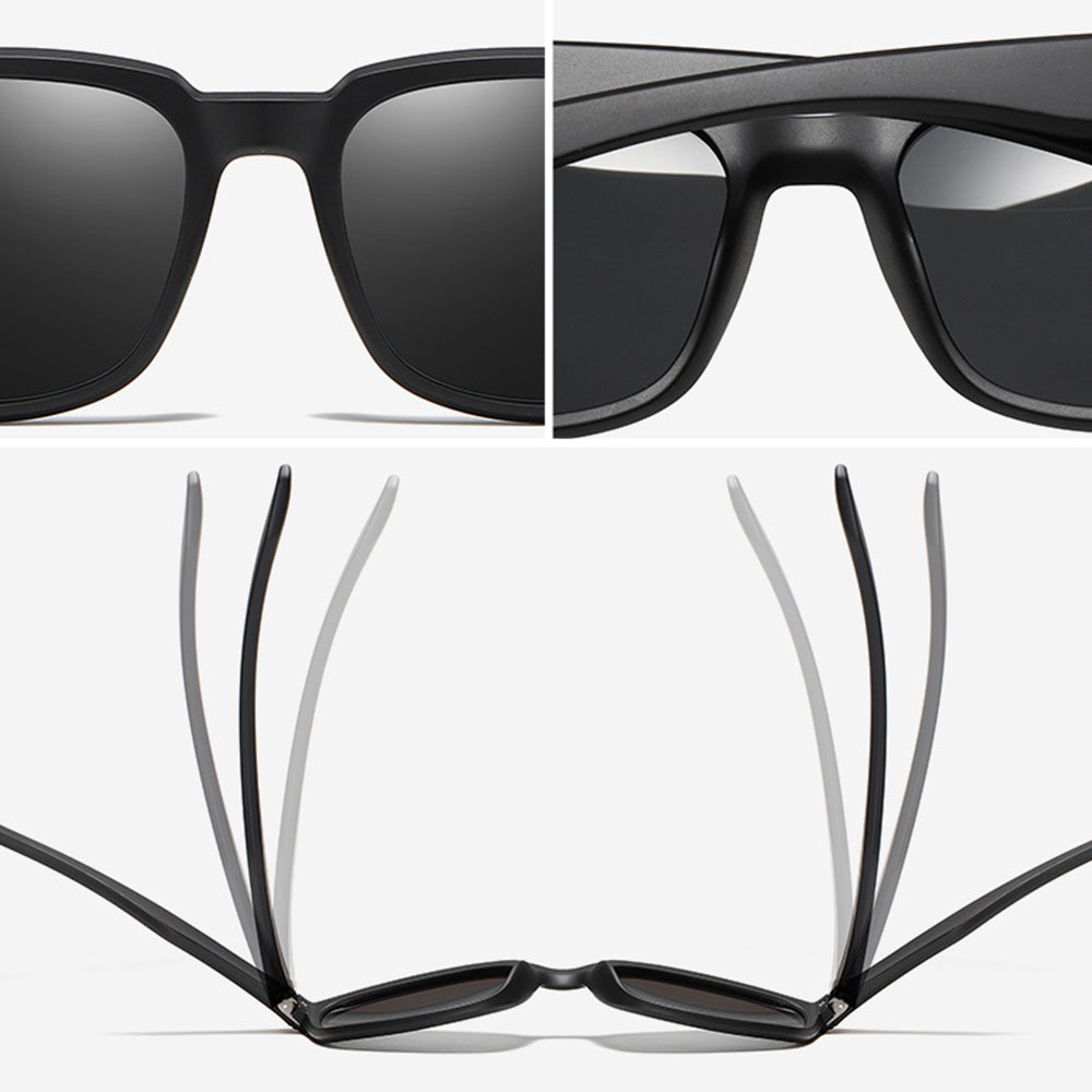 Herren-Sonnenbrille Techsuit MM108, polarisiert, UV-Schutz, grau