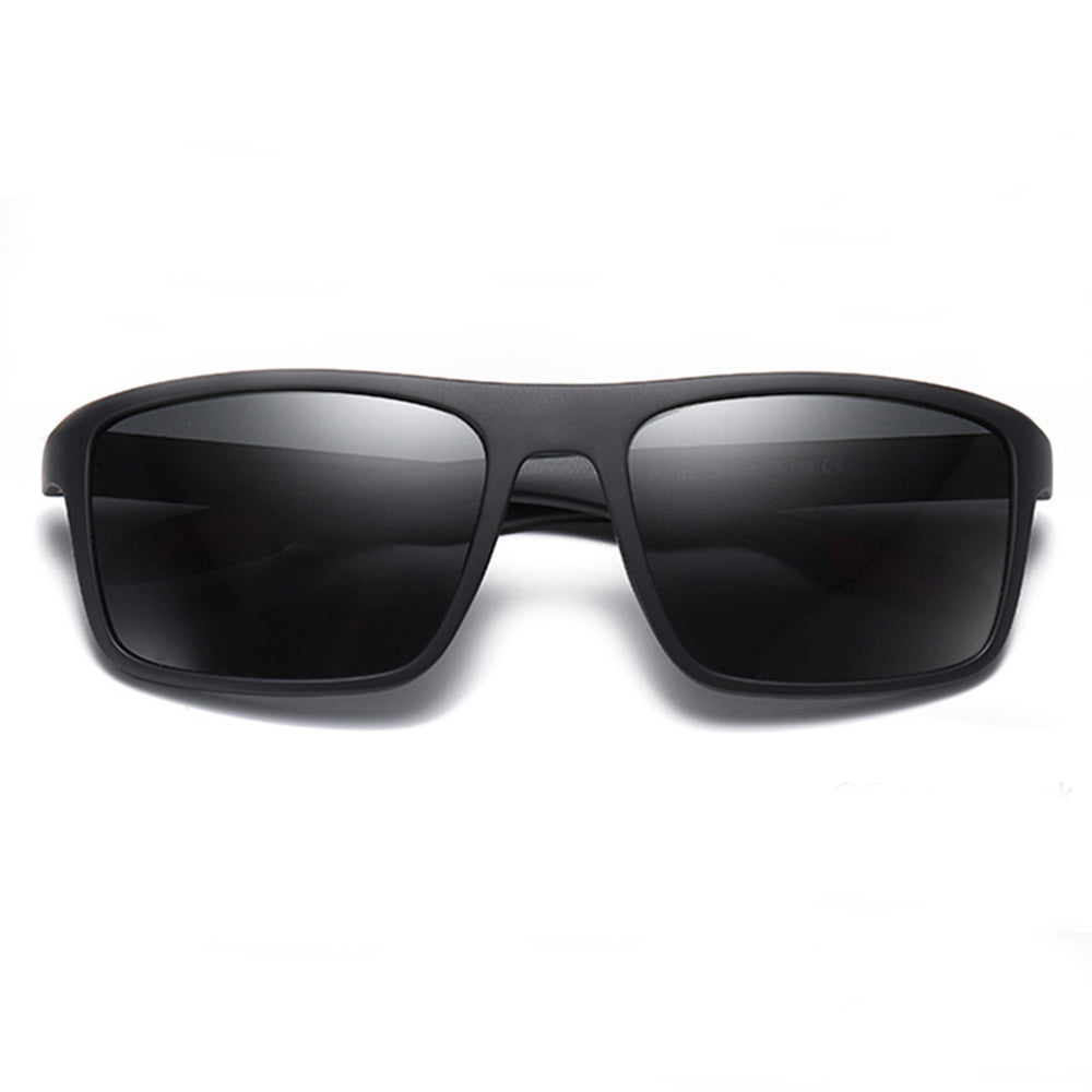 Herren-Sonnenbrille Techsuit TR90 (MM101), polarisiert, UV-Schutz, matt schwarz rot