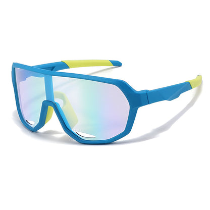 Techsuit 22312 Kinder-Sonnenbrille, polarisiert, UV-Schutz, Blau-Gelb