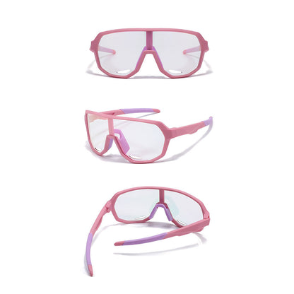 Techsuit 22312 Kinder-Sonnenbrille, polarisiert, UV-Schutz, Blau-Gelb