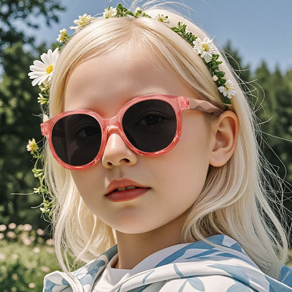 Techsuit 627 Kinder-Sonnenbrille, polarisiert, UV-Schutz, schwarz