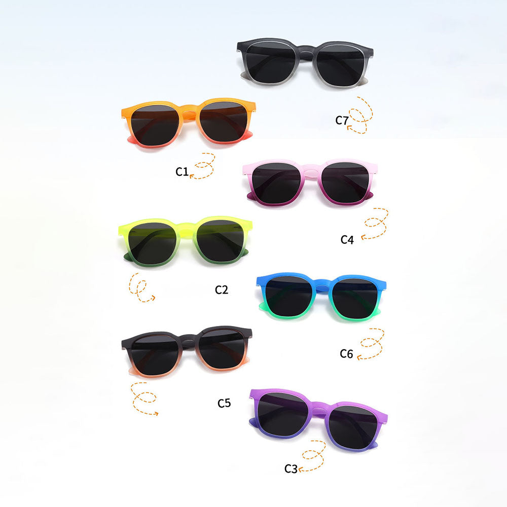 Techsuit 691 Kinder-Sonnenbrille, polarisiert, UV-Schutz, rosa