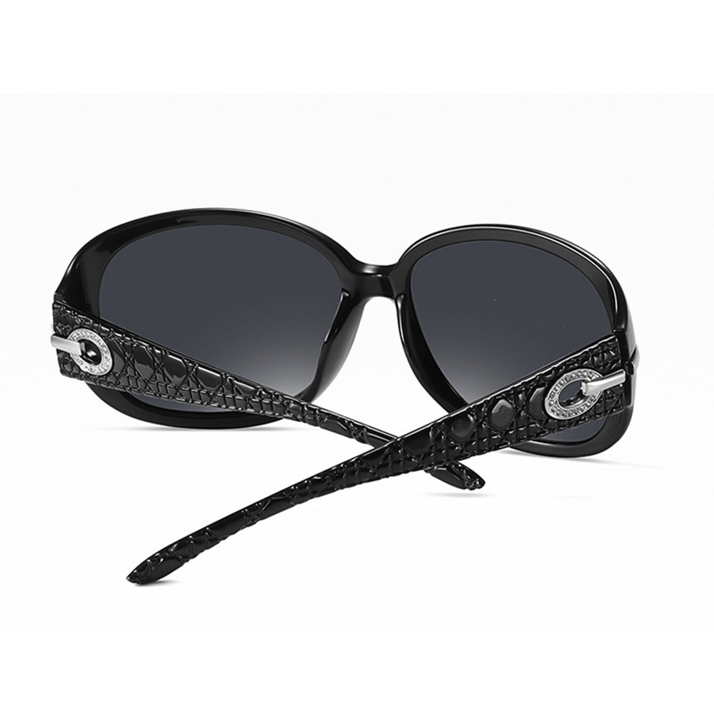 Damen-Sonnenbrille Techsuit 2012, polarisiert, UV-Schutz, Schwarz Grau