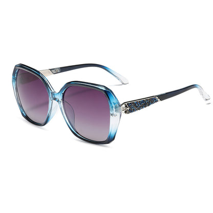 Damen-Sonnenbrille Techsuit 5599, polarisiert, UV-Schutz, Blau Grau