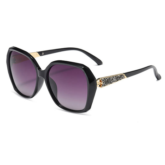 Damen-Sonnenbrille Techsuit 5599, polarisiert, UV-Schutz, Schwarz Grau