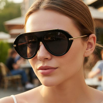 Damen-Sonnenbrille Techsuit 8092, Schwarz Braun