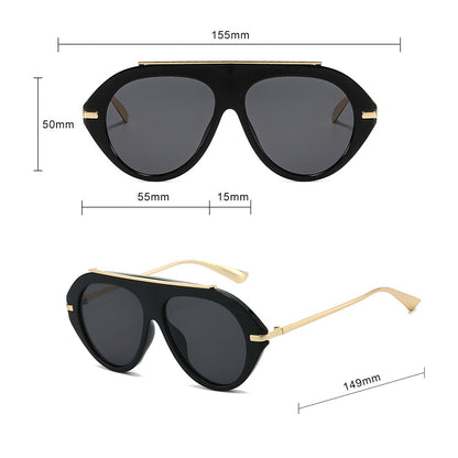 Damen-Sonnenbrille Techsuit 8092, Schwarz Braun
