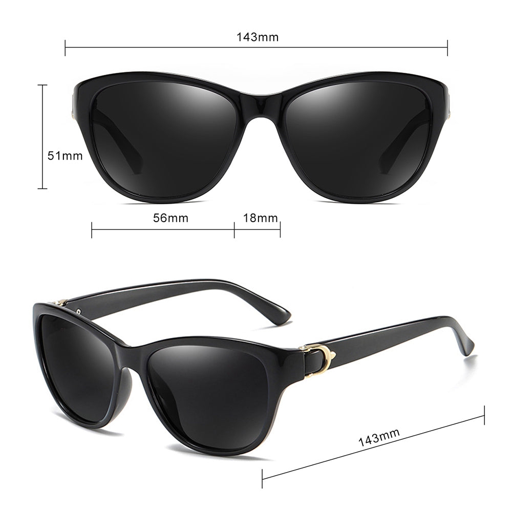 Damen-Sonnenbrille Techsuit A572, polarisiert, UV-Schutz, braun