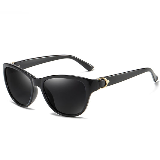 Damen-Sonnenbrille Techsuit A572, polarisiert, UV-Schutz, Schwarz Grau