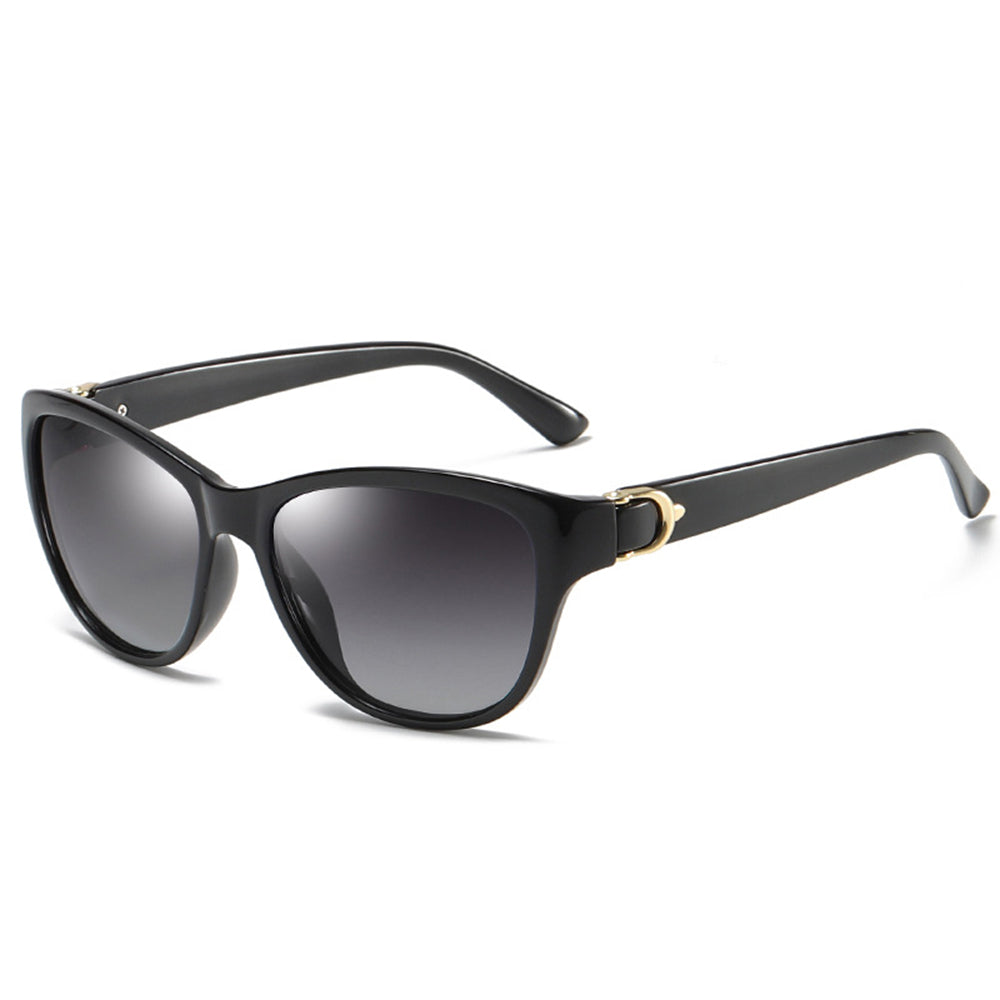 Damen-Sonnenbrille Techsuit A572, polarisiert, UV-Schutz, schwarz grau verlaufend