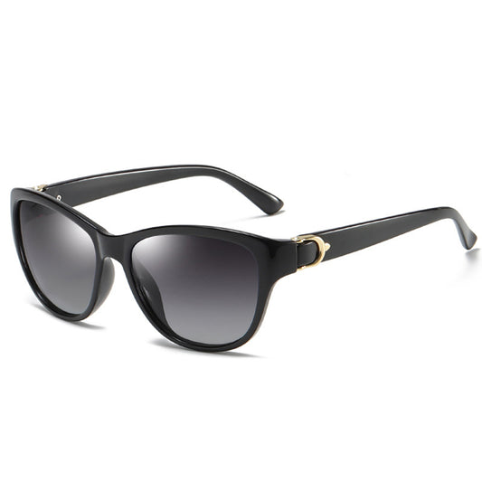 Damen-Sonnenbrille Techsuit A572, polarisiert, UV-Schutz, schwarz grau verlaufend