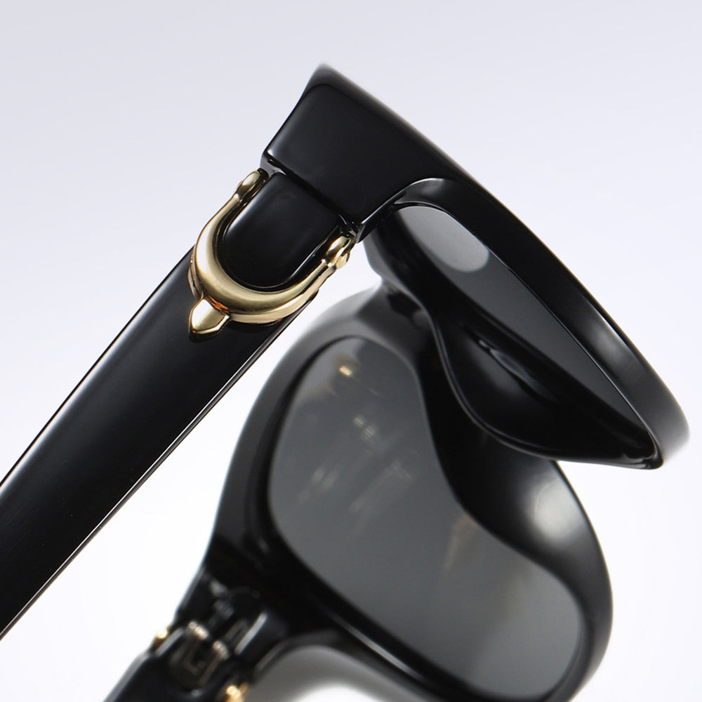 Damen-Sonnenbrille Techsuit A572, polarisiert, UV-Schutz, schwarz grau verlaufend