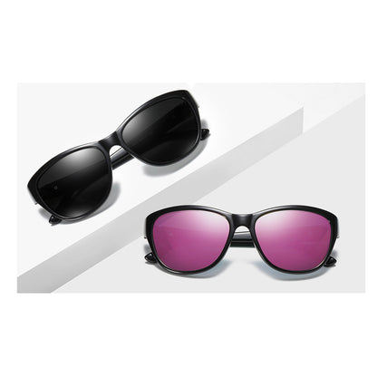 Damen-Sonnenbrille Techsuit A572, polarisiert, UV-Schutz, schwarz grau verlaufend