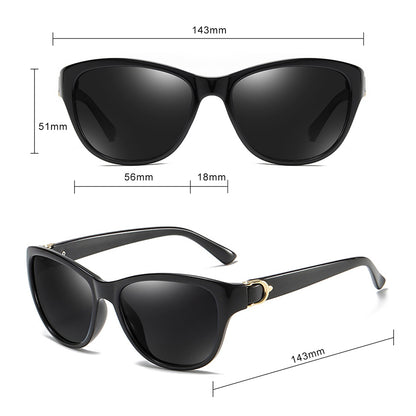 Damen-Sonnenbrille Techsuit A572, polarisiert, UV-Schutz, schwarz grau verlaufend