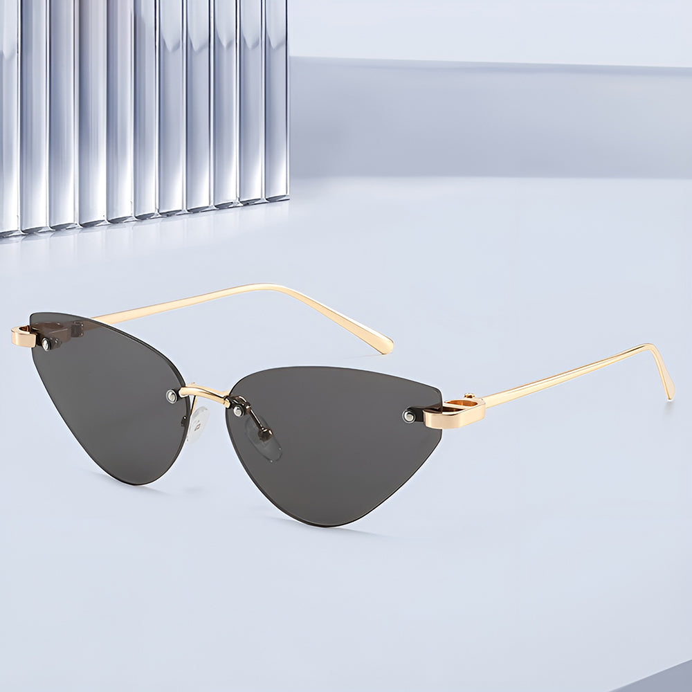 Damen-Sonnenbrille Techsuit S099, Gold Schwarz